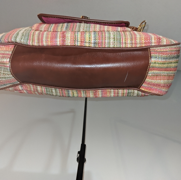 Etienne Aigner Woven Striped Multi Color Large Bag - Picture 2 of 12